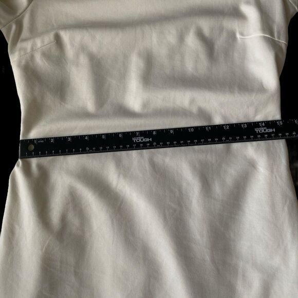 J. McLaughlin Shift Dress V Neck Bell Ruffled Sleeve Off White Size Small - Picture 10 of 14